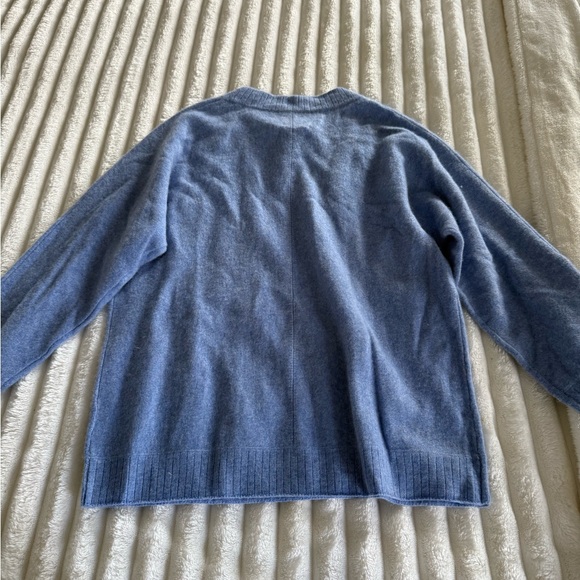 Joie 100% Cashmere Softest Cozy Periwinkle Blue NEW - Picture 10 of 12